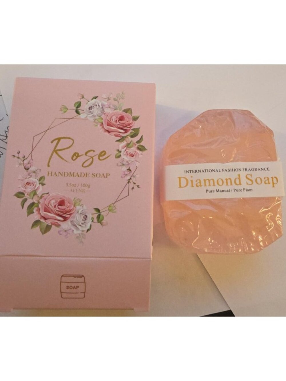Pink Rose Self Care Gift Set - Bath Bomb, Handmade Soap, Faux Roses - New - Picture 6 of 8
